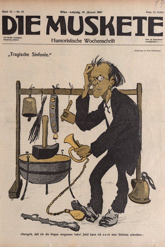 Karikatuur over Mahlers Zesde symfonie